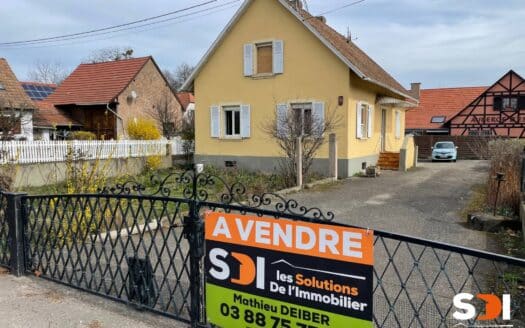 ESCHAU – MAISON 100M² SUR 5,57 ARES AVEC TERRASSE + COUR + JARDIN