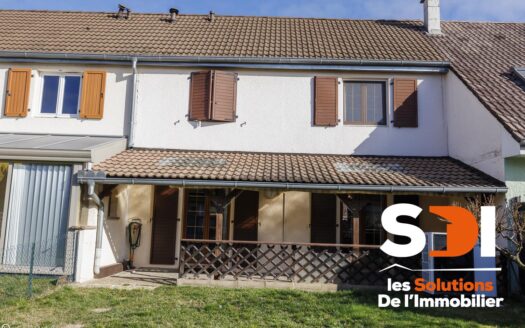 PLOBSHEIM – MAISON JUMELÉE 90M² SUR 2,35 ARES AVEC TERRASSE + JARDIN + GGE + CAVE
