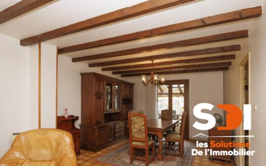 PLOBSHEIM – MAISON JUMELÉE 90M² SUR 2,35 ARES AVEC TERRASSE + JARDIN + GGE + CAVE