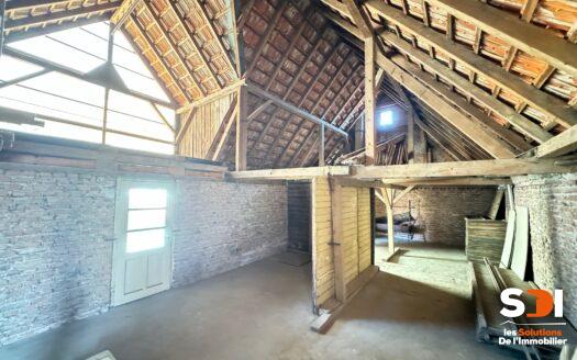 LIMERSHEIM – MAISON A COLOMBAGES 128M² SUR 6,18 ARES AVEC DEPENDANCE EN DUR + GRANGE +JARDIN + COUR + CAVE + GGE